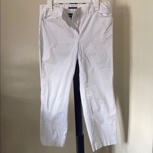 Jones New York White Stretch Cropped/Petite Pants